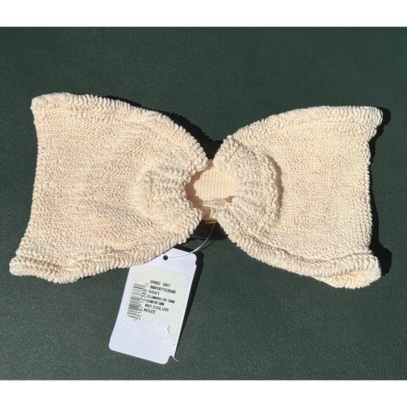 New women’s hunza g bathing suit top only swim Gloria white blush os